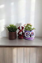 Lade das Bild in den Galerie-Viewer, 3D Pflanztopf "Eule" mit Untersetzer