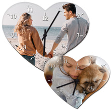 Lade das Bild in den Galerie-Viewer, Wanduhr Herz inkl. Druck nach Kundenwunsch