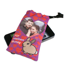 Lade das Bild in den Galerie-Viewer, Zugbandbeutel Velour inkl. Druck nach Kundenwunsch