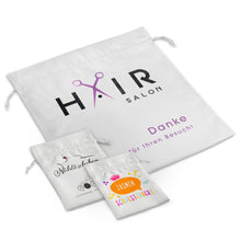 Lade das Bild in den Galerie-Viewer, Zugbandbeutel für Geschenke inkl. Druck nach Kundenwunsch