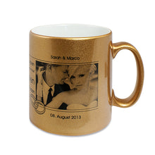 Lade das Bild in den Galerie-Viewer, Keramik-Tasse Glitzer Metallic inkl. Druck nach Kundenwunsch