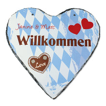 Lade das Bild in den Galerie-Viewer, Schiefertafel weiß-matt, zum Aufhängen inkl. Druck nach Kundenwunsch