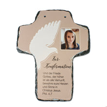 Lade das Bild in den Galerie-Viewer, Schiefertafel weiß-matt, zum Aufhängen inkl. Druck nach Kundenwunsch