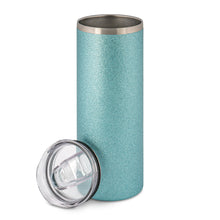 Lade das Bild in den Galerie-Viewer, Thermodose Glitzer Edelstahl inkl. Druck nach Kundenwunsch