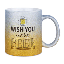 Lade das Bild in den Galerie-Viewer, Keramik-Tasse Glitzer Farbverlauf inkl. Druck nach Kundenwunsch