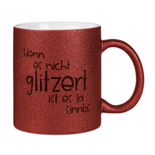 Lade das Bild in den Galerie-Viewer, Keramik-Tasse Glitzer inkl. Druck nach Kundenwunsch