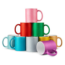 Lade das Bild in den Galerie-Viewer, Keramik-Tasse Glitzer inkl. Druck nach Kundenwunsch