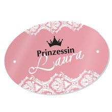 Lade das Bild in den Galerie-Viewer, Türschild oval inkl. Druck nach Kundenwunsch