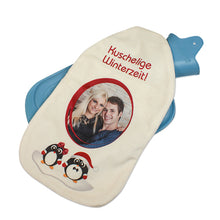 Lade das Bild in den Galerie-Viewer, Wärmflasche mit Bezug, inkl. Druck nach Kundenwunsch