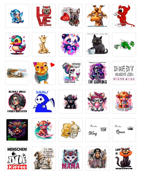 Viele neue Motive im Shop