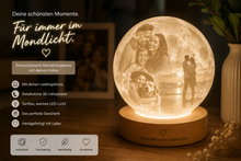Lade das Bild in den Galerie-Viewer, Mond-Lithophane  Ø 150 mm mit personalisiertem Bild.
