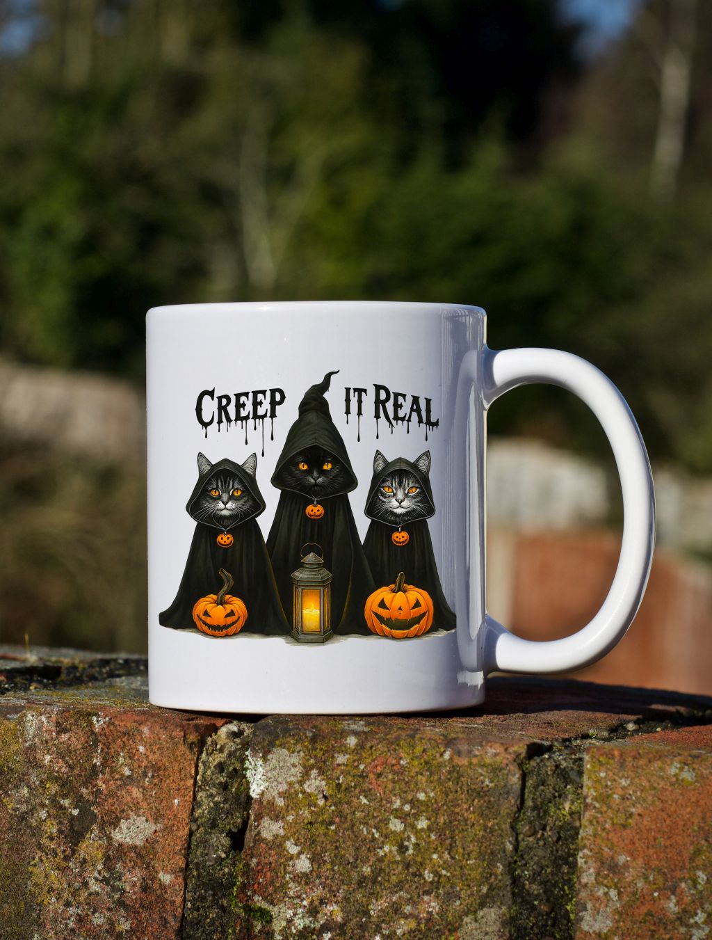 Tasse weiß  inkl. Druck Halloweenmotiven