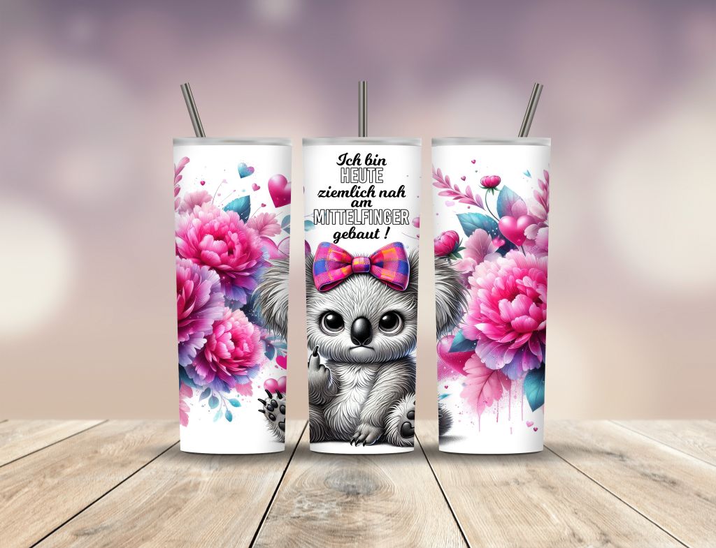 Thermotumbler Koala Mittelfinger