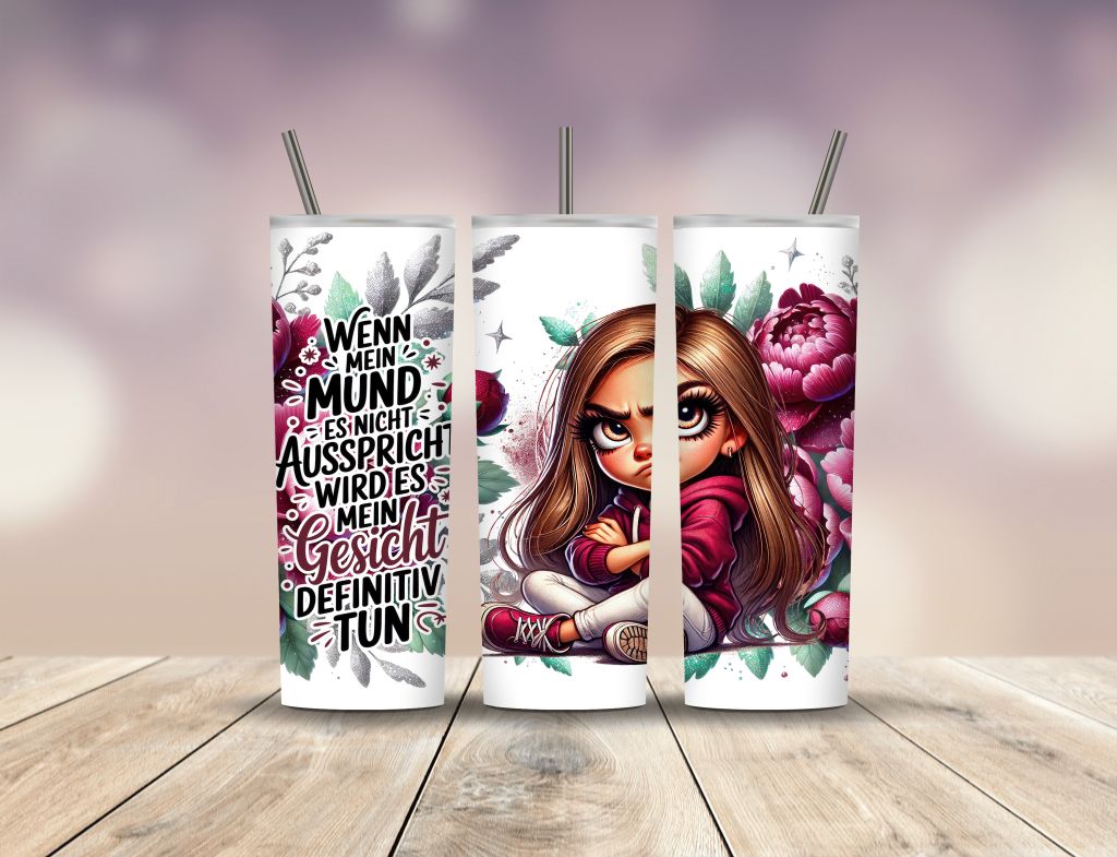 Thermotumbler Mund-Gesicht