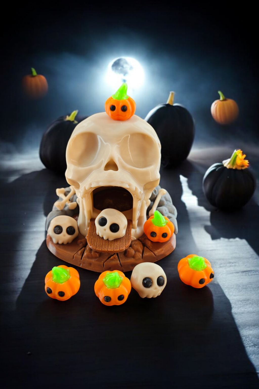 3D Deko Halloween Skull House