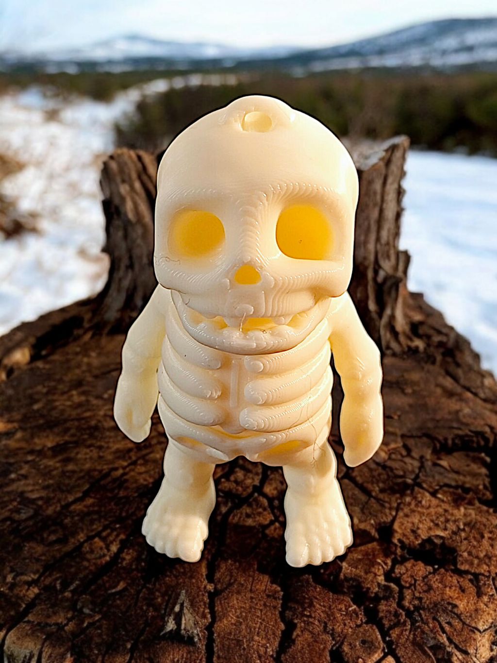 3D Schlüsselringe / Figur Tiny Skeleton in verschiedenen Ausführungen