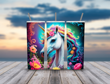 Lade das Bild in den Galerie-Viewer, Thermotumbler Unicorn Flower
