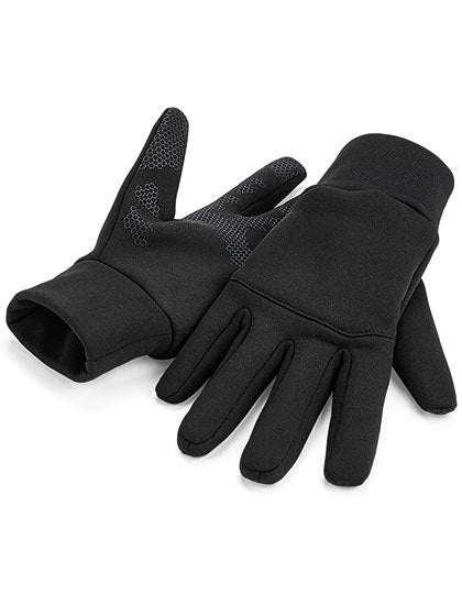 Softshell Sports Tech Gloves inkl. Druck nach Kundenwunsch.