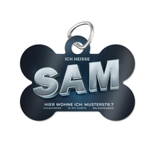 Lade das Bild in den Galerie-Viewer, Anhänger Knochen aus Alu inkl. Druck nach Kundenwunsch
