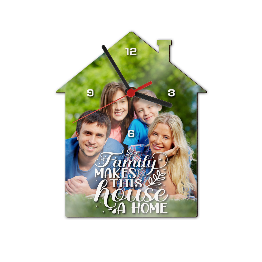 Wanduhr Hausdesign inkl. Druck nach Kundenwunsch