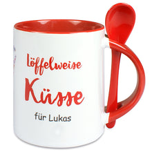 Lade das Bild in den Galerie-Viewer, Tasse TWO TONES mit Löffel inkl. Druck nach Kundenwunsch
