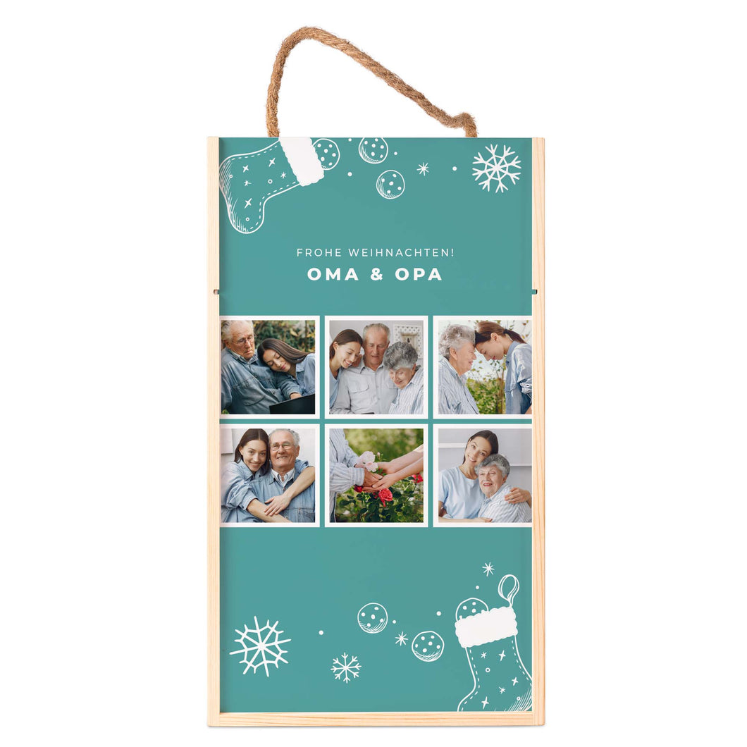 Weinkiste aus naturfarbenem Kieferholz inkl. Druck nach Kundenwunsch